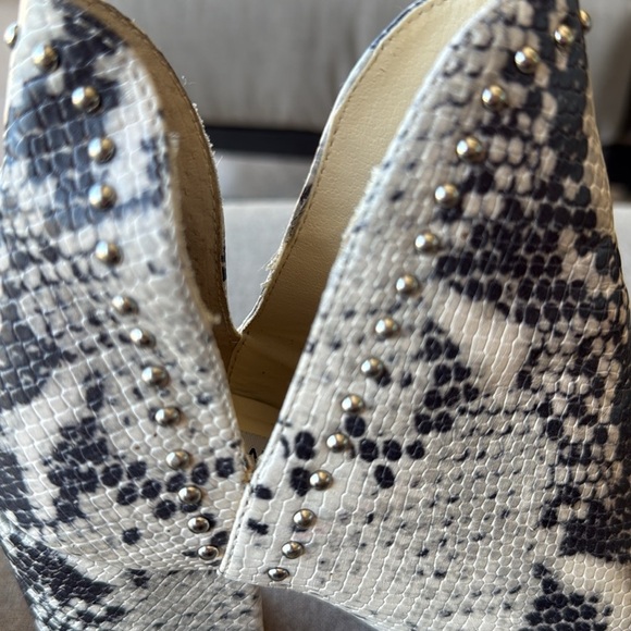 Steve Madden Natural Leather Snake Print Ankle Booties - Picture 5 of 5